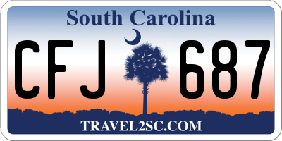 SC license plate CFJ687