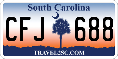 SC license plate CFJ688