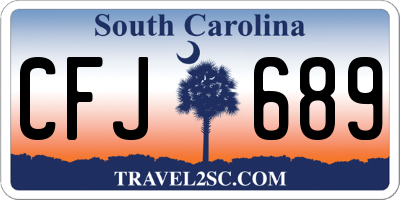 SC license plate CFJ689