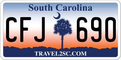 SC license plate CFJ690