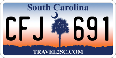 SC license plate CFJ691