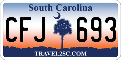 SC license plate CFJ693