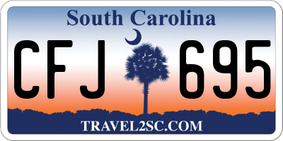 SC license plate CFJ695