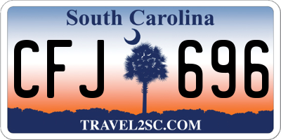 SC license plate CFJ696