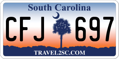 SC license plate CFJ697