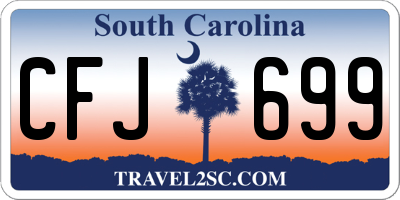 SC license plate CFJ699