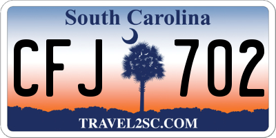 SC license plate CFJ702