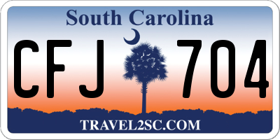 SC license plate CFJ704