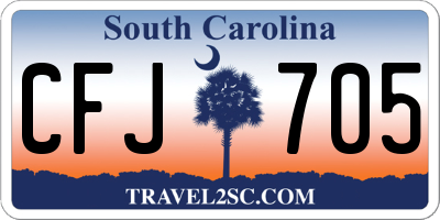 SC license plate CFJ705