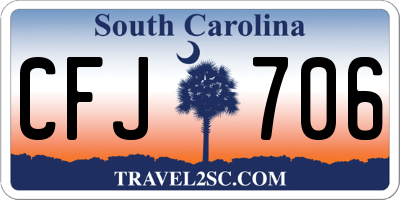 SC license plate CFJ706