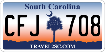 SC license plate CFJ708