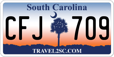 SC license plate CFJ709