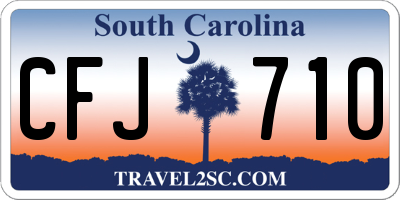 SC license plate CFJ710
