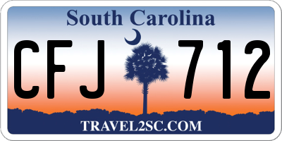 SC license plate CFJ712