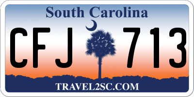 SC license plate CFJ713