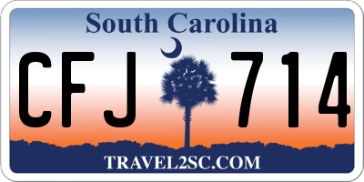 SC license plate CFJ714
