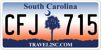 SC license plate CFJ715