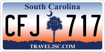 SC license plate CFJ717