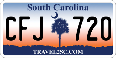 SC license plate CFJ720
