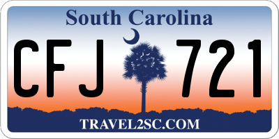 SC license plate CFJ721