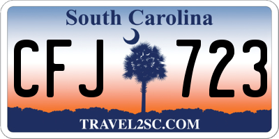 SC license plate CFJ723