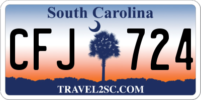 SC license plate CFJ724