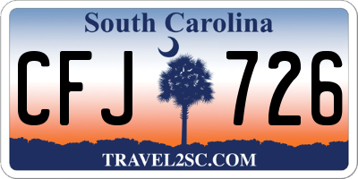 SC license plate CFJ726