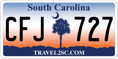 SC license plate CFJ727