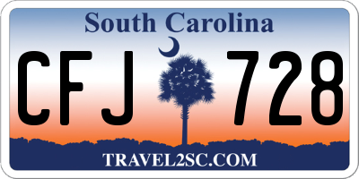 SC license plate CFJ728