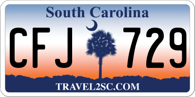 SC license plate CFJ729