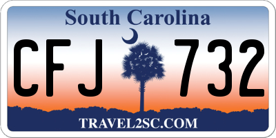 SC license plate CFJ732