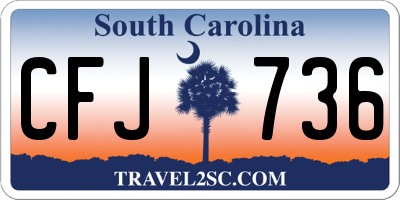 SC license plate CFJ736