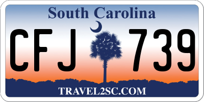 SC license plate CFJ739