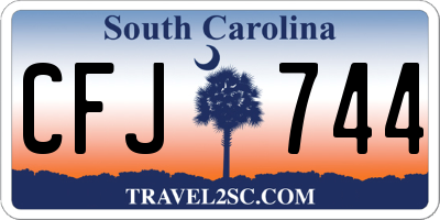 SC license plate CFJ744