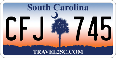 SC license plate CFJ745