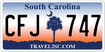 SC license plate CFJ747