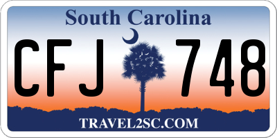 SC license plate CFJ748