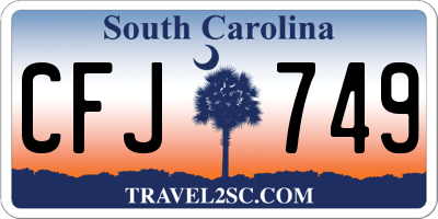 SC license plate CFJ749