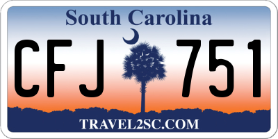 SC license plate CFJ751
