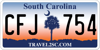 SC license plate CFJ754