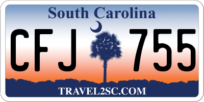 SC license plate CFJ755