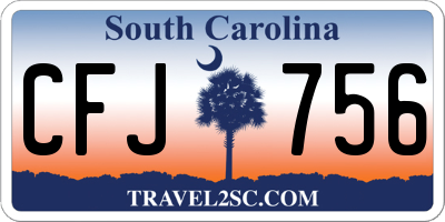 SC license plate CFJ756