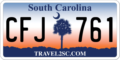 SC license plate CFJ761