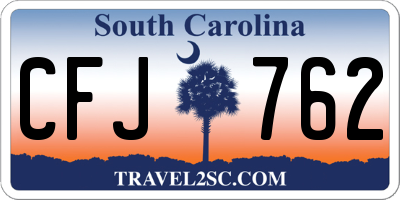 SC license plate CFJ762