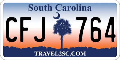 SC license plate CFJ764