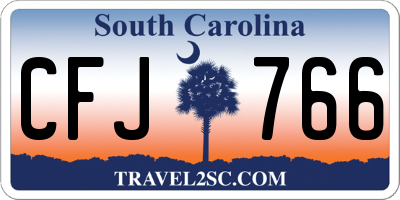 SC license plate CFJ766