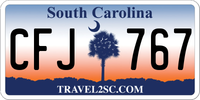 SC license plate CFJ767