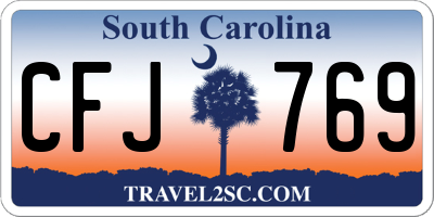 SC license plate CFJ769