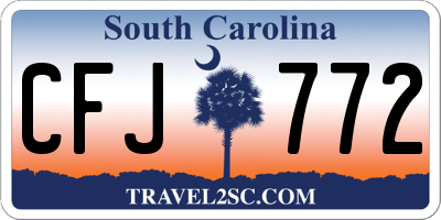 SC license plate CFJ772