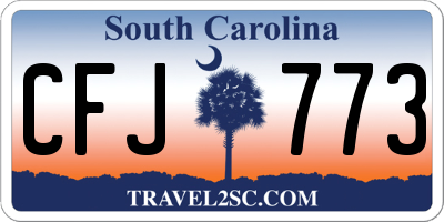 SC license plate CFJ773